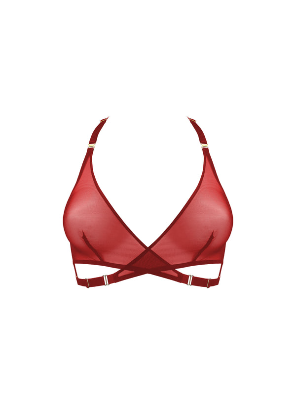 Art Deco Mesh Wrap Bra
